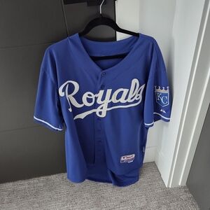 Majestic Blue Royals Jersey with White Accents